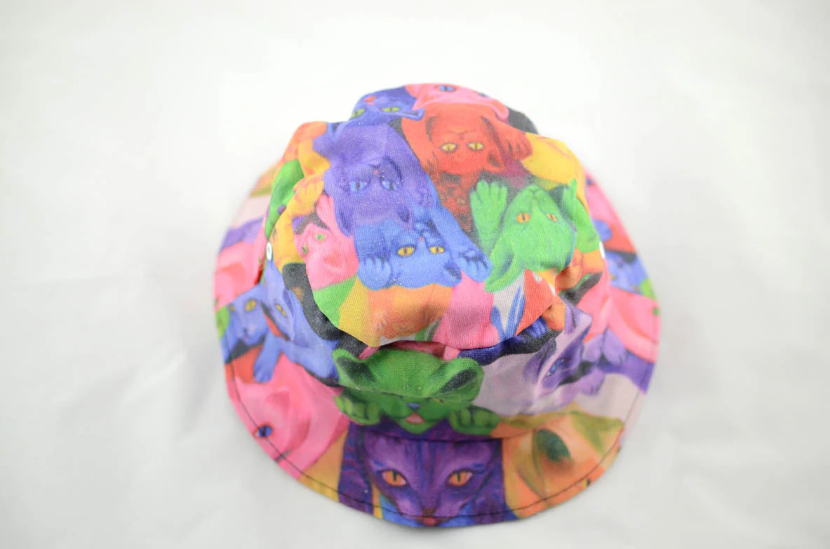 NEW Cat Print Bucket Hat - Image 3